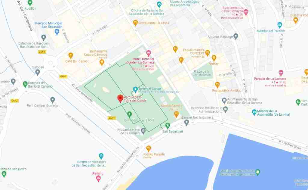 localizacion san sebastian de la gomera mifreetour